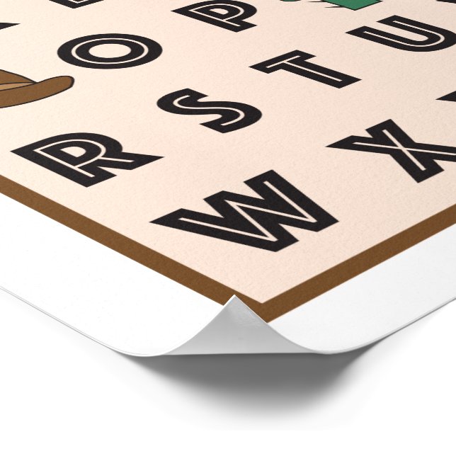 Poster de Alfabeto Cowboy (Borda)