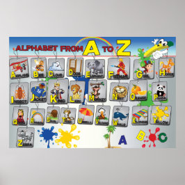 Poster de alfabeto gramatical inglês