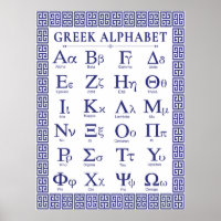 Poster de alfabeto grego