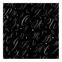 Poster de alfabeto preto e branco