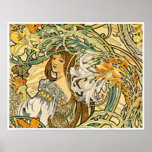 Poster de Alphonse Mucha:  Língua das flores