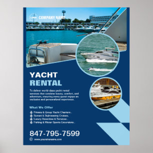 Poster de Aluguel de Iate Personalizado