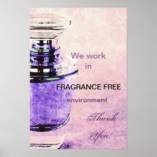 Poster de ambiente sem perfumes