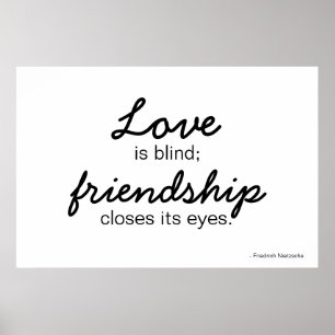Poster de amor e amizade