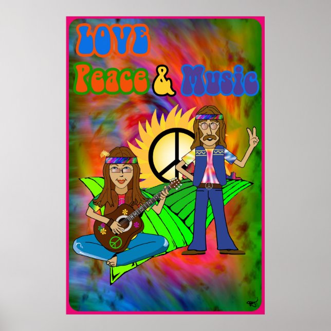 Poster de Amor, Paz e Música (Frente)