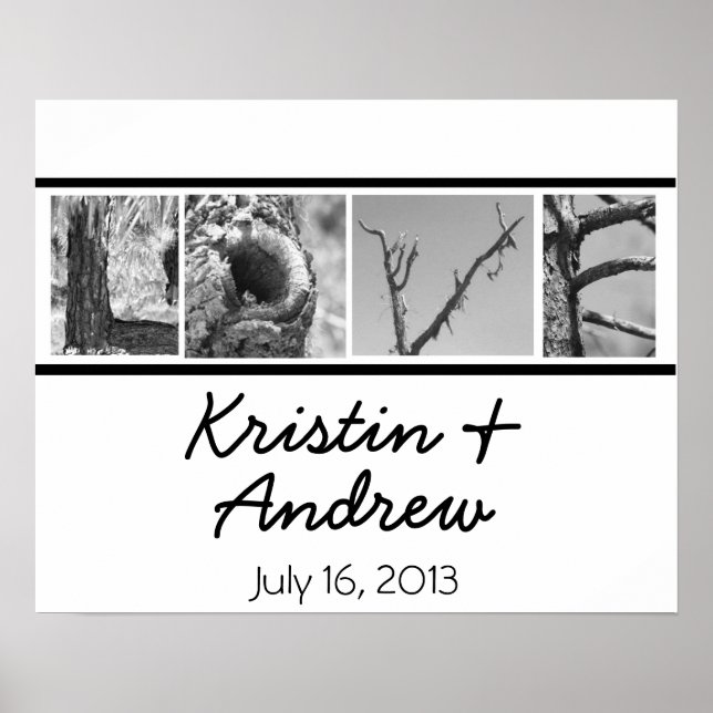 Pôster de Amor Personalizado Presente de Casamento (Frente)