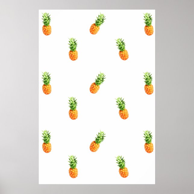Poster de ananás, padrão, tela de ananás (Frente)