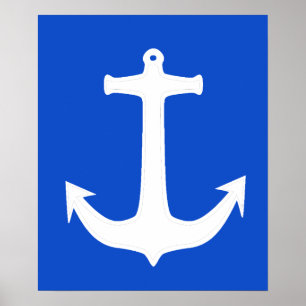 Poster de Âncora Branca Funky A3