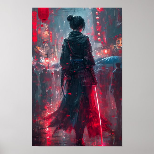 Poster de Anime Art com Female Androgada Samu (Frente)