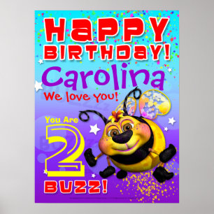 poster de aniversário de 18 x 24 " GiggleBellies B