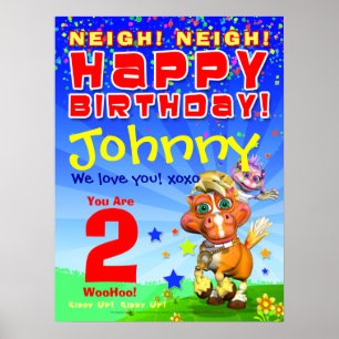 poster de aniversário de 18x24" GiggleBellies