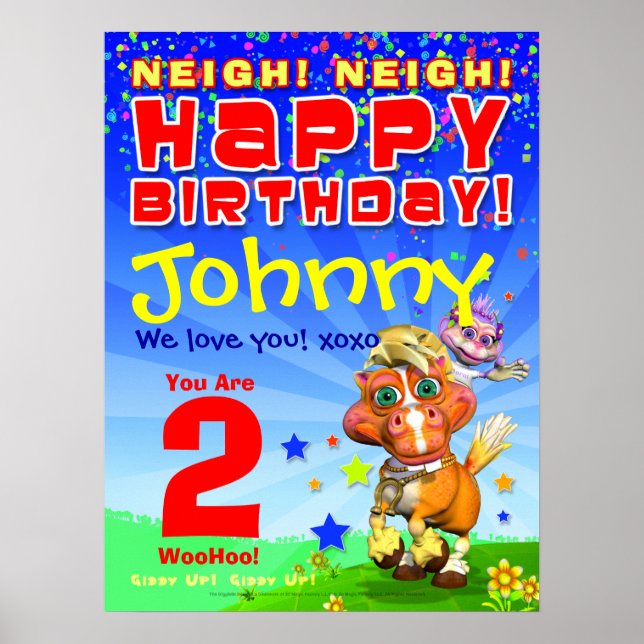 poster de aniversário de 18x24" GiggleBellies (Frente)