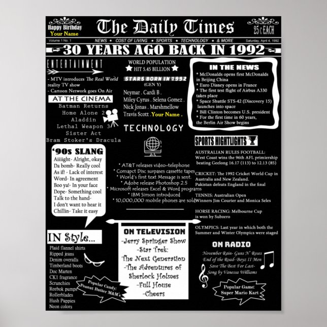 Poster de aniversário de 30 anos de Design Persona (Frente)