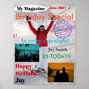 Poster De Aniversário Do Cobrir Da Revista Person