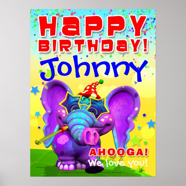 poster de Aniversário do Peanut de 18x24" (Frente)