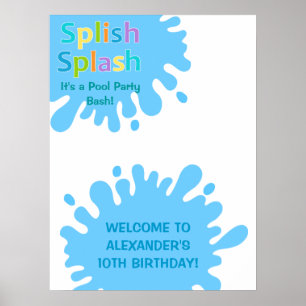 Poster de Aniversário do Piscina de  de apresenta