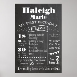 Poster de Aniversário do Primeiro Ano