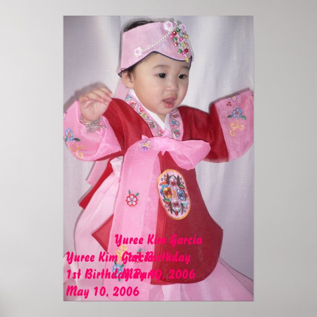 Poster de aniversário Yuree (Frente)