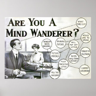 POSTER de anúncio ADHD | Anúncio Vintage |