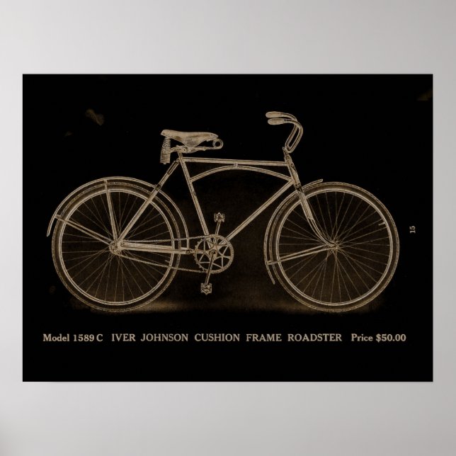 poster de Anúncio Bicicleta Iver Johnson de 1915 (Frente)