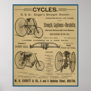 poster de Anúncio da Revista Bicicleta de 1886