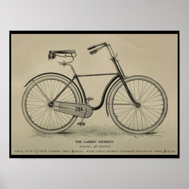 poster de Anúncio da Revista Bicicleta de 1892 (Frente)