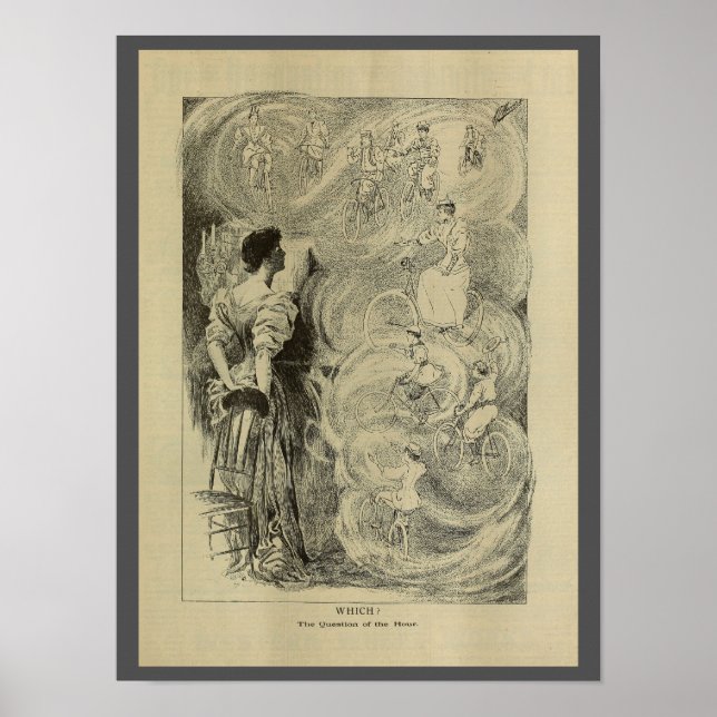 poster de Anúncio da Revista Bicicleta de 1893 (Frente)