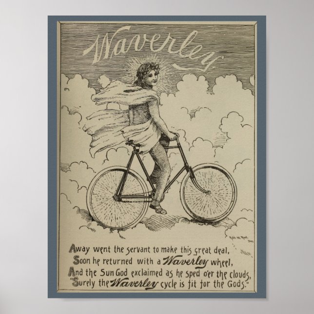 poster de Anúncio da Revista Bicicleta de 1896 (Frente)
