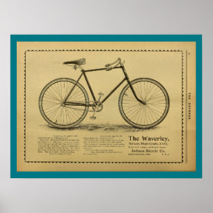 Poster De Anúncio Da Revista De Bicicleta De 1893