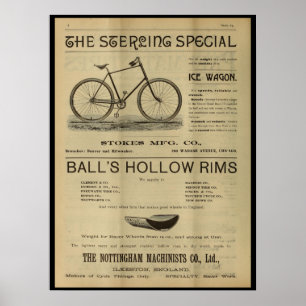 poster de Anúncio da Revista de Bicicleta Sterling