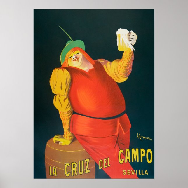 Poster de Anúncio de Álcool Vintage (Frente)
