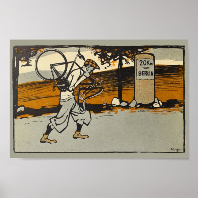 poster de Anúncio de Bicicleta de 1898 (Frente)