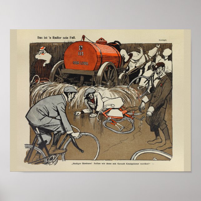 poster de Anúncio de Bicicleta de 1898 (Frente)