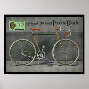 Poster De Anúncio De Bicicleta Sem Peer De 1914