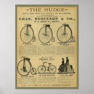 Poster de Anúncio de Revista de Alta Roda de 1886