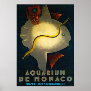 Poster de anúncio do Aquarium de Mônaco