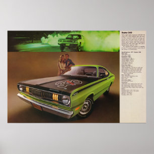 poster de anúncio Plymouth Duster 340 1971
