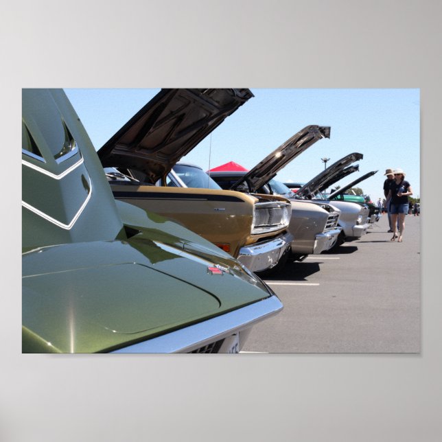 Poster de Apresentação de Carros Clássicos (Frente)