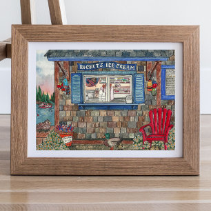 Poster de Aquarela de Compro Costeiro