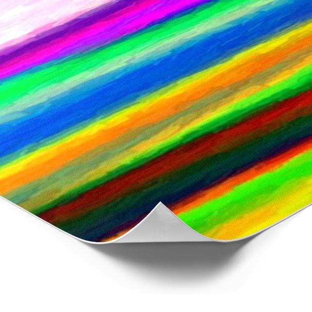 Poster de Aquarelas do Arco-Íris (Borda)