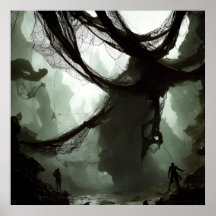 Poster de Aranha Gigante Entanglement Fantasy Art