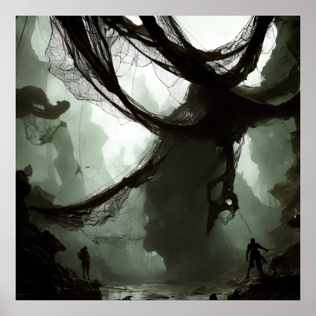 Poster de Aranha Gigante Entanglement Fantasy Art (Frente)