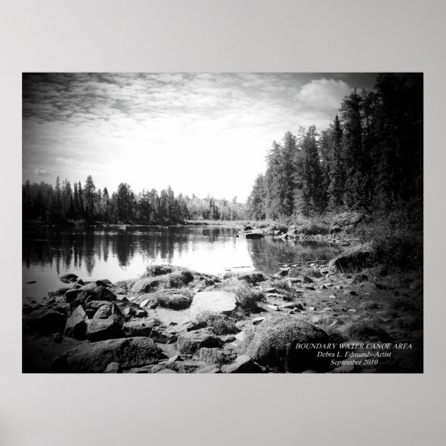 Poster de área de canoa de água limite (Frente)