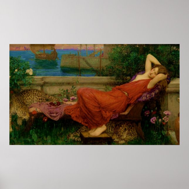Pôster de Ariadne por John William Waterhouse (Frente)