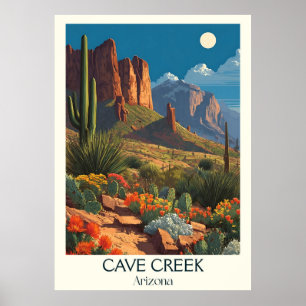 Poster de Arizona Cave Creek Retro S