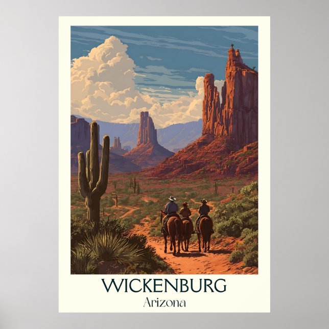 Poster de Arizona de Wickenburg | Retro (Frente)