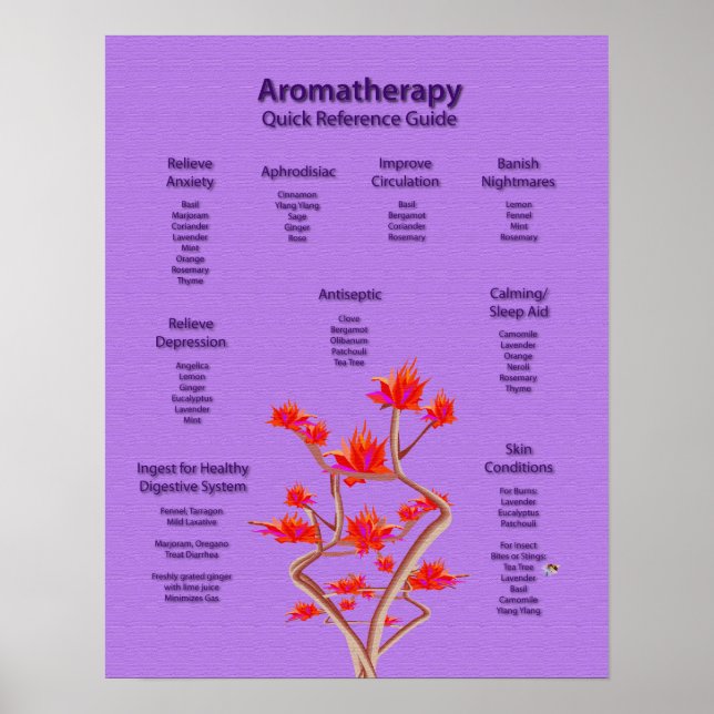 Poster de Aromaterapia na Lavanda (Frente)