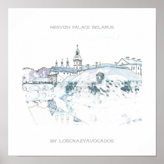 Poster de Arquitetura Natural do Palácio de Nesviz (Frente)