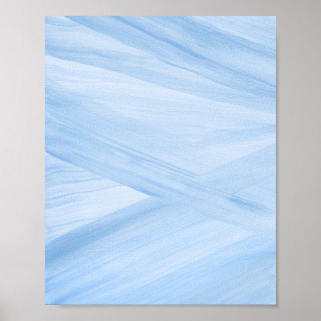 Poster de Arremate com Linhas Azul Claro Abstrato (Frente)
