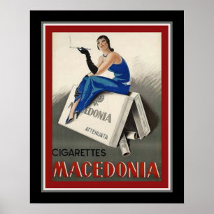 Poster De "art deco dos cigarros Macedónia"
